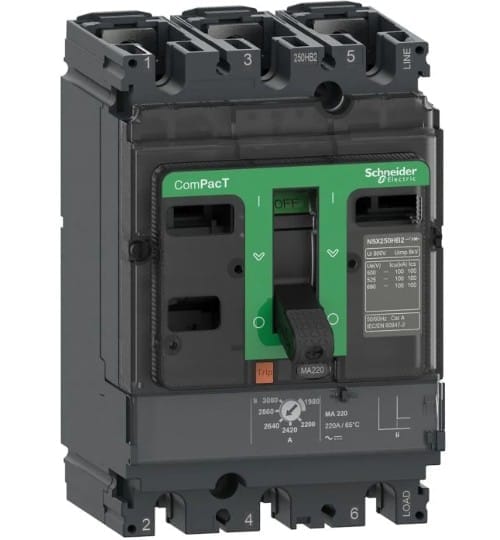 Schneider Electric C25H3MA220 3P 70 kA 220 A manyetik şalter