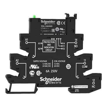 schneider rsl1pvbu 6a 24v ac dc slim röle